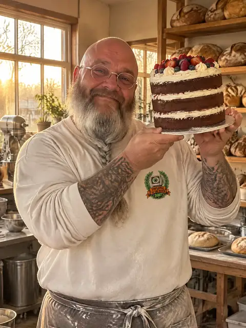 Big Randy wearing the Employee of the Month Crewneck