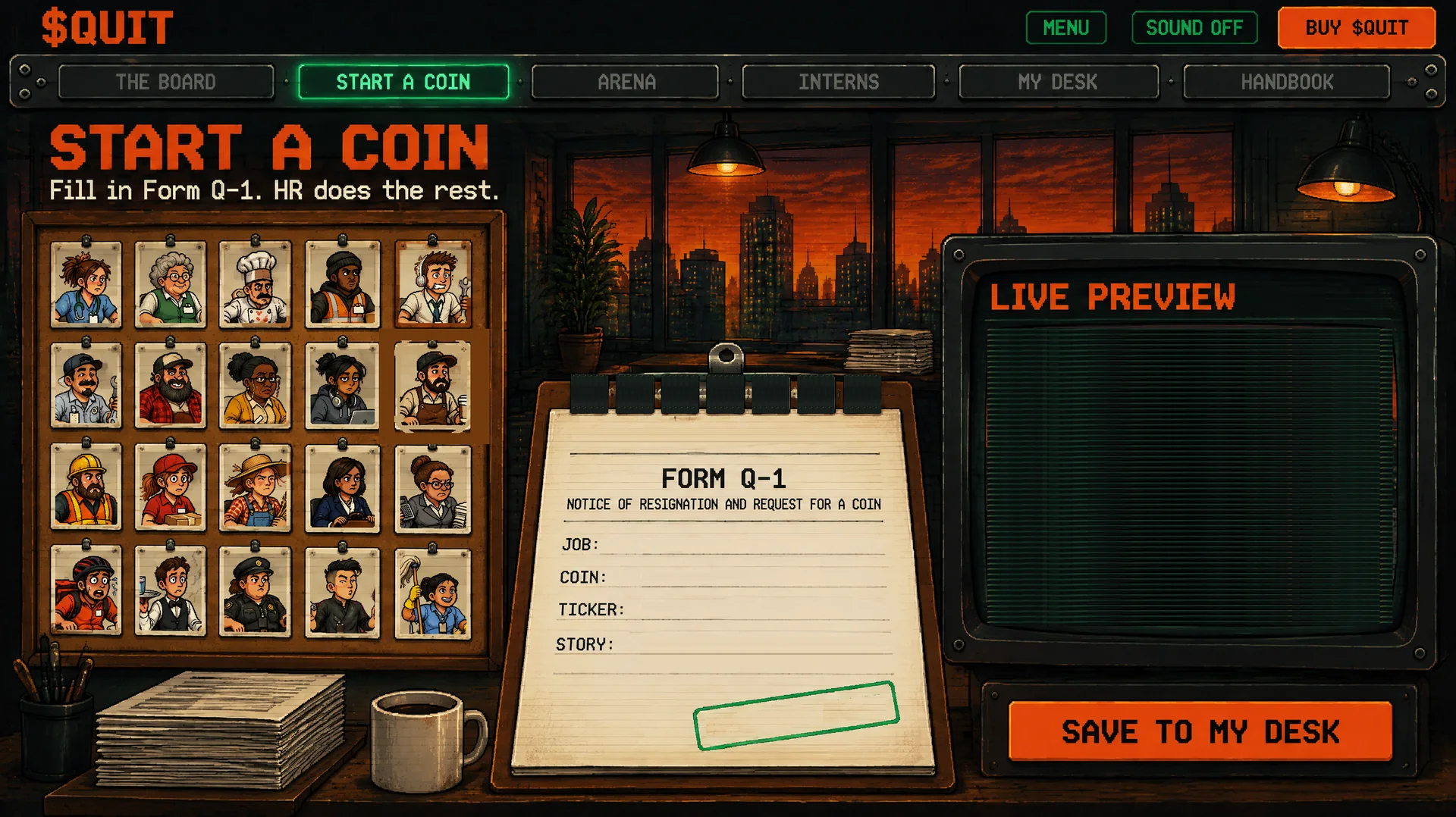 Launch Any Profession Coin in 60 Seconds